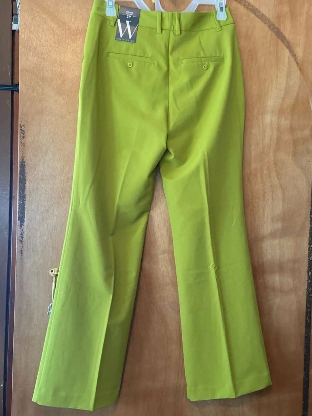 Worthington Lime Green Boot Cut Dress Pants